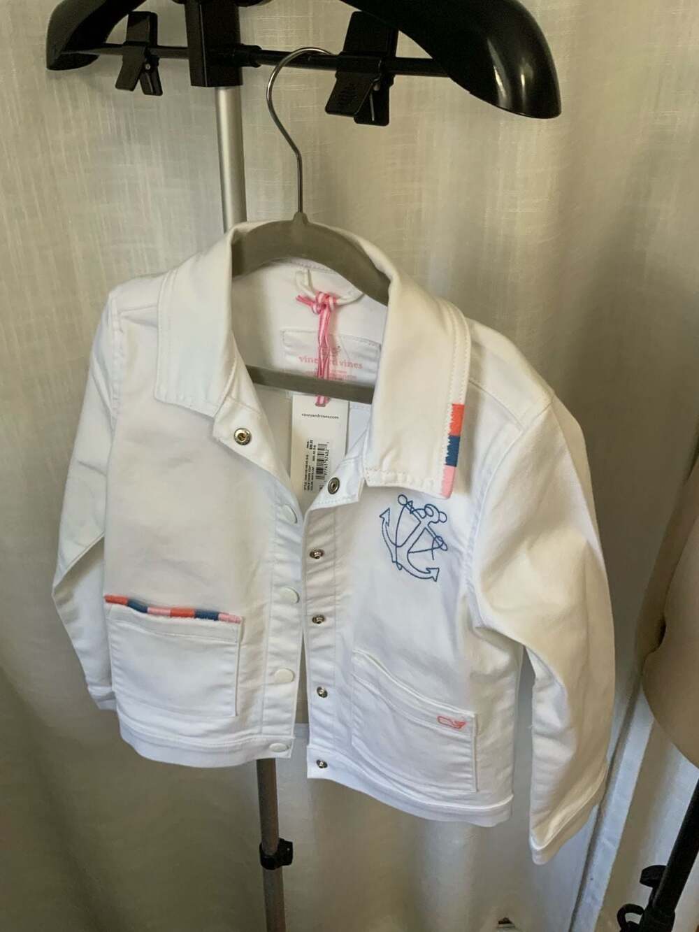 Vineyard Vines Girls' Chore Coat Girls Size XS (5-6) White